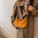 Winter Suede Leather Crossbody Bag for Women