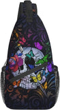 Sugar Skull Unisex Chest Bags Crossbody Sling Backpack