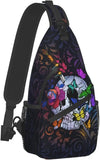 Sugar Skull Unisex Chest Bags Crossbody Sling Backpack