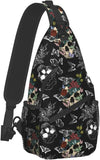 Sugar Skull Unisex Chest Bag Crossbody Sling Backpack Travel Hiking Daypack