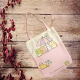 Sumikko Gurashi Anime Canvas Shopping Bag Foldable Tote Handbag Unisex