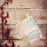 Sumikko Gurashi Anime Canvas Shopping Bag Foldable Tote Handbag Unisex