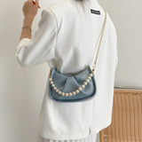 Summer Women Crossbody Bag Handbag Purse Pearl Portable Shoulder Messenger
