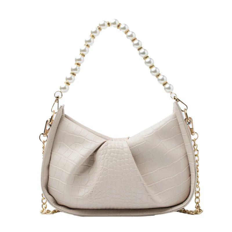Summer Women Crossbody Bag Handbag Purse Pearl Portable Shoulder Messenger