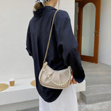 Summer Women Crossbody Bag Handbag Purse Pearl Portable Shoulder Messenger