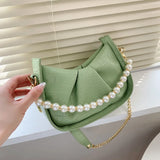 Summer Women Crossbody Bag Handbag Purse Pearl Portable Shoulder Messenger
