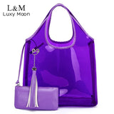 Summer Shoulder Bag Women Casual PVC Transparent Bag Handbags