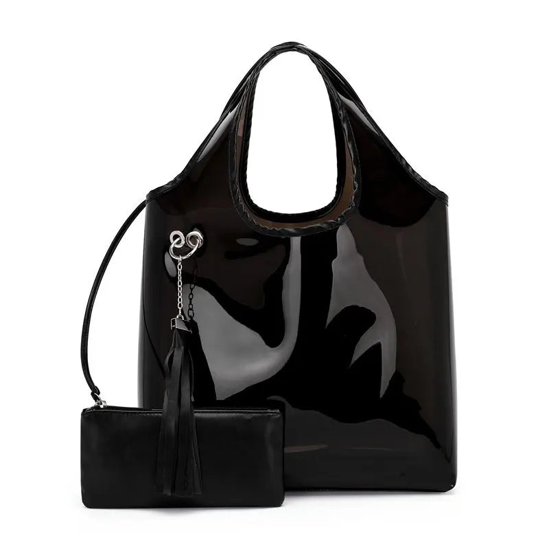 Summer Shoulder Bag Women Casual PVC Transparent Bag Handbags