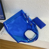 Summer Shoulder Bag Women Casual PVC Transparent Bag Handbags