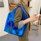 Summer Shoulder Bag Women Casual PVC Transparent Bag Handbags