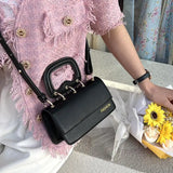 Summer Shoulder Bag Small Flap Crossbody Solid Color Women's Pu Leather