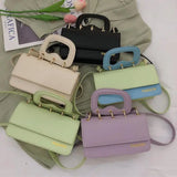 Summer Shoulder Bag Small Flap Crossbody Solid Color Women's Pu Leather
