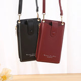 Summer Mobile Phone Bag Women PU Leather Large-capacity Shoulder Crossbody Bag