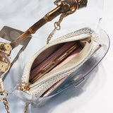 Small Handbag Transparent Women Hand Bags Chain Straw Bag Lady Travel Beach Shou