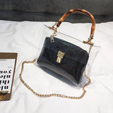 Small Handbag Transparent Women Hand Bags Chain Straw Bag Lady Travel Beach Shou