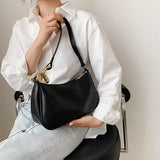 Summer Armpit Bag Style 5 PU Single Zipper Shoulder Pure Portable Hobo Bag Femal