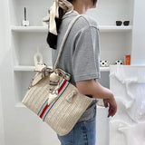 Summer Autumn Straw Tote Bag Women Large Capacity Portable Shoulder Bags