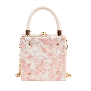 Lace Flower Chain Shoulder Bag Women Evening Dinner Bag
