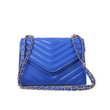 Women's Chain Crossbody Bag Pu Leather Small Square Shoulder Handbag