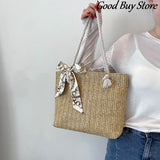 Bohemia Straw Beach Bag Women Raffia Shoulder Purse Totes