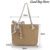 Bohemia Straw Beach Bag Women Raffia Shoulder Purse Totes