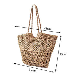 Summer Beach Bags Hollow Shopping Tote Bag Casual Shoulder Bag Large Capacity Ha