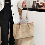 Summer Beach Straw Shoulder Bags for Women Large Capacity Woman Handbags