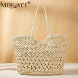 Summer Beach Vacation Bags Casual Hollow Shopping Tote Bag Large Capacity