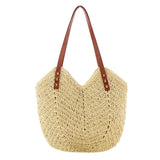 Summer Beach Vacation Straw Handbag Casual All-match Hollow Totes