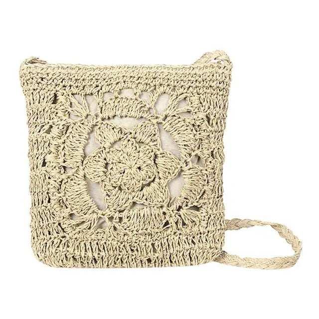 Summer Beach Vintage Women Girls Crochet Braid Crossbody Bags Shoulder