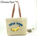 Summer Bohemia Shoulder Bags Large Beach Tote Handbags Straw Bag for Women
