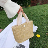 Bohemian Weaving Straw Beach Bag Handbags Travel Totes