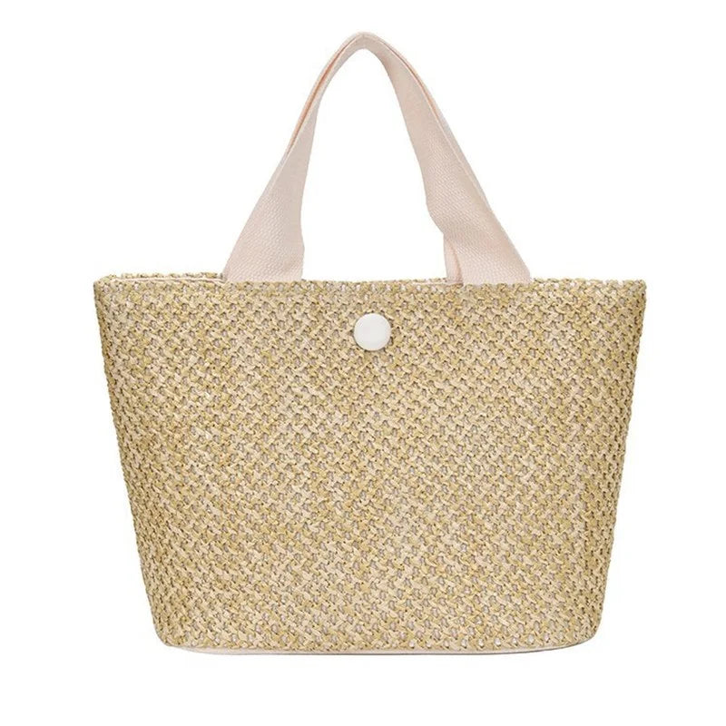 Bohemian Weaving Straw Beach Bag Handbags Travel Totes
