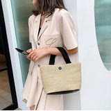 Bohemian Weaving Straw Beach Bag Handbags Travel Totes