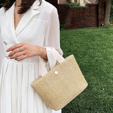 Bohemian Weaving Straw Beach Bag Handbags Travel Totes