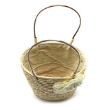 Bohemian Straw Woven Women's Handbag Flower Shoulder Bag Beach Tote