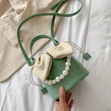 Summer Bucket Bag PU Leather Women's Drawstring Messenger Bag