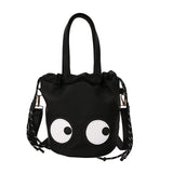 Summer Bucket Bags for Women Casual Tote Bag Nylon Big Eyes Shoulder Bag