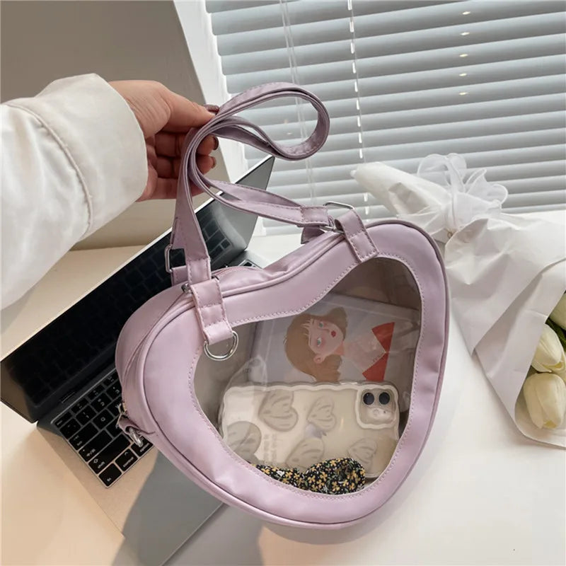 Summer Candy Love Heart Jelly Shape Backpacks Harajuku School Bag