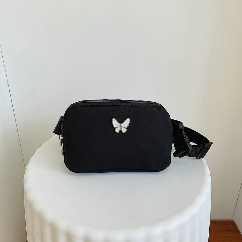 Summer Canvas Shoulder Bags Women Phone Purse Solid Crossbody Handbags