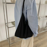 Summer Canvas Shoulder Tote Bag for Girl Large Capacity Shopping Bag Korea