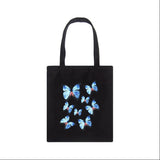 Summer Cartoon Butterfly Printing Canvas Shoulder Bag