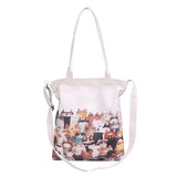 Summer Cartoon Messenger Canvas Shoulder Bag Women's School Bag