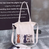 Summer Cartoon Messenger Canvas Shoulder Bag Women's School Bag