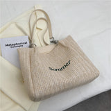 Summer Causal Big Woven Straw Tote Shoulder Bags For Women