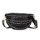 Summer Chain Waist Bag Woman Fanny pack Phone Pack Leather Shoulder Crossbody Ch