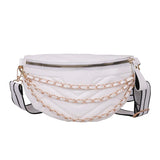 Summer Chain Waist Bag Woman Fanny pack Phone Pack Leather Shoulder Crossbody Ch