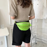 Summer Chain Waist Bag Woman Fanny pack Phone Pack Leather Shoulder Crossbody Ch