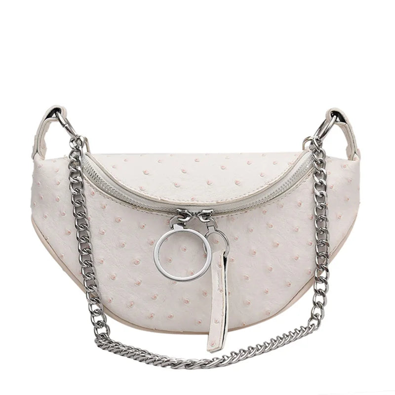 Leather Summer Waist Bag Ladies Saddle Fanny Pack Crossbody Chest Bag