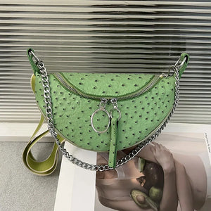 Leather Summer Waist Bag Ladies Saddle Fanny Pack Crossbody Chest Bag